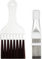 2-in-1 Air Conditioner Cleaning Tool: 2 Pieces - Condenser Fin Cleaning Brush & Stainless Steel Fin Comb - Nylon Bristles - White...