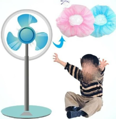 Electric Fan Guard Dust Cover Fan Protection Cover Washable for Baby Safety (Blue)...