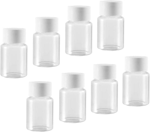uxcell Plastic Lab Chemical Reagent Bottle 30ml/1oz Wide Mouth Sample Sealing Liquid Storage Container 10pcs...