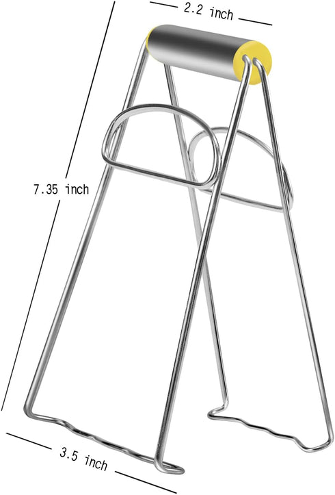 Asian Kitchen Stainless Steel Folding Hot Dish Plate Clip Plate Retriever Tongs...