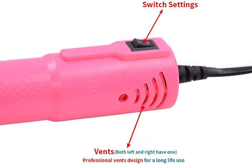 Heat Gun,mofa Embossing Mini Heat Gun,Hot Air Gun For Craft with Stand For DIY Embossing And Acrylic Paint Dryer,Multi-Purpose Electric Heating No...