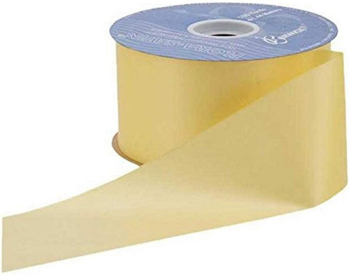 Berwick Offray Flora-Satin Ribbon 1-7/16"W X 100 Yards-Pastel Yellow...