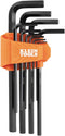 Klein Tools LS10M 10-Key Metric Hex Key Caddy Set, Long Reach Keys, Sizes 1.5 to 10mm, Heat-Treated, Black Phosphate...