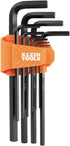 Klein Tools LS10M 10-Key Metric Hex Key Caddy Set, Long Reach Keys, Sizes 1.5 to 10mm, Heat-Treated, Black Phosphate...