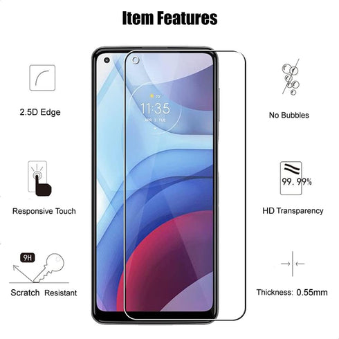 (3+3) For Motorola Moto G Power 2021 (3 Pack) Tempered Glass Screen Protector and (3 Pack) Camera Lens Protector, 9H Hardness, 2.5D, Anti Scratch,...