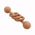 2pcs Beech Wood Ring Rattle Chew Wood Beads Rattling Teething Gym Montessori Toys Wooden Educational Ring Rattle (Rattle 2pcs)...