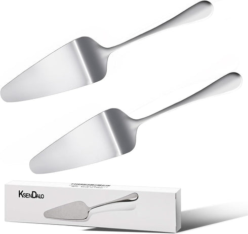 KSENDALO Small Pie Server Cake Pizza Server, Stainless Steel SUS304 Pie Spatula for Serving, Cutting Cake,Pies, Dessert, Pizzas for Wedding, Birth...