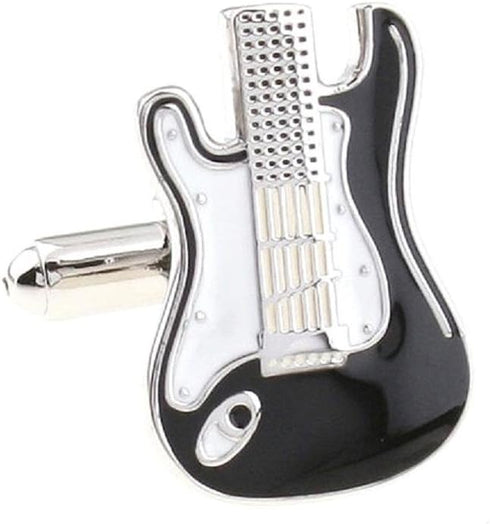 Electric Guitar Body Pair Cufflinks in a Presentation Gift Box & Polishing Cloth...