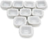 ½" Inch Wide White Square Ceramic Bowls Set Of 10 Pieces Tiny Tableware - Miniature Tray Plate Crockery Cutlery Kitchen Utensil Hand Made Painted ...