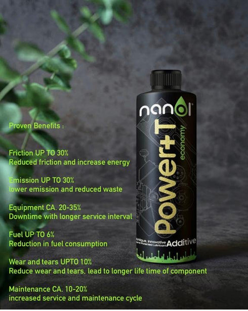 NanoPower+ T High Performance Lubricant Oil Additive for Engine - Reduces Fuel Consumption, Emission and Wear - Improves Machine Efficiency and Li...