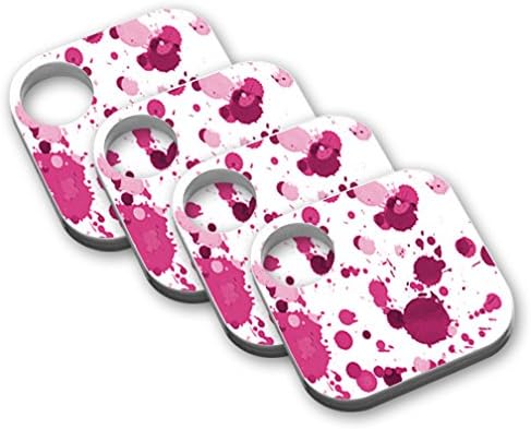 MightySkins Protective Vinyl Skin Decal (4 Pack) Compatible with Tile Key Finder Phone Finder wrap Cover Sticker Skins Pink Drops...