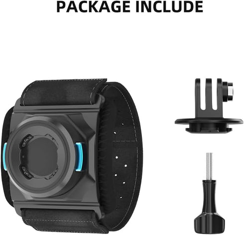 SUREWO Magnetic Wrist Strap Mount Compatible with Go pro Hero 12/11/10/9/8/7//6/5 Black,DJI Osmo Action 4/3/2,Insta 360 ONE R,AKASO/Campark and Mo...