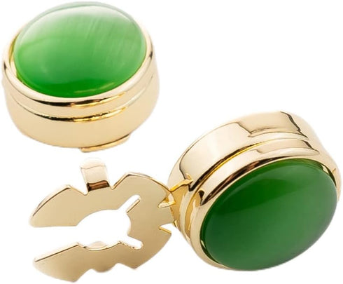 button covers for mens shirts button cover cufflinks cat eye button cover Ladies button covers (A:Golden-green diameter 1.75cm)...