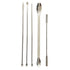 5 Pack Lab Spoons Micro Lab Spoon Scoop with Nickel Stainless Steel Laboratory Mixing Spatula Sampling Spoon for Combination Reagent, Powd...