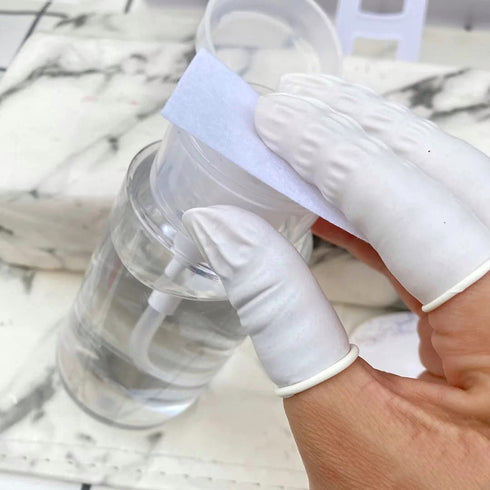 BTYMS 400 Count Latex Finger Cots Medium Fingertip Gloves Disposable Finger Rubber Tips Protector Anti-Static...