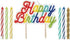 Vibrant Multi-Colored Birthday Candle Set with Large "Happy Birthday" Pick - (Pack of 13) - Premium Quality & Eye-Catching Design - Great for All ...