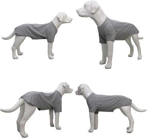 Lovelonglong Pet Clothing Dog Costumes Basic Blank T-Shirt Tee Shirts for Medium Dogs Gray XXL...
