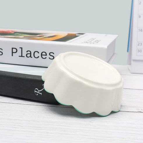 NatSumeBasics Ceramic Paper Clip Holder with Green Dinosaur Cute PaperClip Dish Cup Holders Dispenser for Home Office Desk Organizer Accessories a...
