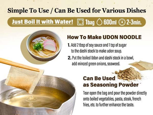 Chaganju Dashi Stock, Dashi Packet – Ramen Broth, Miso Soup, Udon, Shabu Shabu & Hot Pot Soup Base – Rich Umami Flavor, 8 Carefully Selected Ingre...