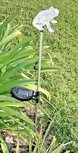 Solar Powered Garden Stake LED Light, Set of 2 (Frog)...