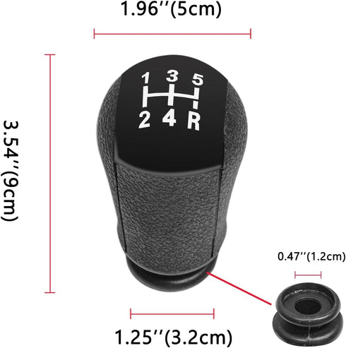 Black Shift Knob Car 5 Speed Shifter Knobs Fit for Focus Mondeo MK3 Mustang S-MAX C-MAX Galaxy Fiesta Mk6 Transit...
