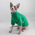 Sphynx Hairless Cat Cotton Tshirts Pet Clothes, Pullover Kitten T-Shirts with Sleeves, Cats & Small Dogs Apparel Solid Color (M+ (7.2-8.7 lbs), Gr...