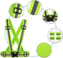 2 Packs Reflective Vest, 360° High Visibility Reflective Strap Safety Vests,Adjustable Elastic Safety Vest Outdoor Gear Reflective Sport Gear for ...
