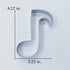 LILIAO Music Note Cookie Cutter Music Biscuit Fondant Cutter - 3.2 x 4.2 inches - Stainless Steel...