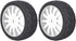 2Pcs Wheel Rim, Racing Car Rubber Wheel Hub Tires for 1/8 On-Road Racing RC (White)...