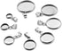 EXCEART 20pcs Trays Pendants Stainless Steel Round Cabochons Settings Bezels Base Blanks Charms Kit for Photo Necklace Bracelet Jewelry Making (Si...