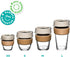 KeepCup Brew Cork - Reusable Coffee Cup Tempered Glass and Natural Cork, Extra Small 6oz/177ml - Black...