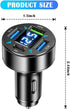 Car Charger,4 Ports Fast Car Charger with Plug Outlet/LED Voltmeter/PD3.1/Super Port,Universal Car Accessories Cigarette Lighter USB Charger Compa...