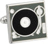 MRCUFF Turntable Record Player DJ Music Pair of Cufflinks in a Presentation Gift Box & Polishing Cloth...