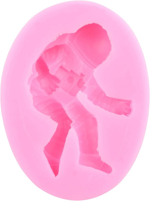 Mujiang Spaceship Astronaut Fondant Molds Rocket Robotics Space Spacecraft Airplane Silicone Molds For Baby Birthday Cake Decorating Cupcake Toppe...
