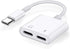 USB C Splitter, Dual USB C Audio and Charger Adapter Compatible with ipad Pro/Air 4,Samsung Galaxy Phone S21/S20/FE 5G/+/Ultra/Note 20/10+Plus,Goo...