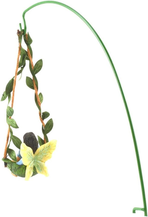 TG,LLC Treasure Gurus Ivy Vine Tree Swing Dark Hair Fairy Girl Mini Figurine Garden Decor Dollhouse Supply...