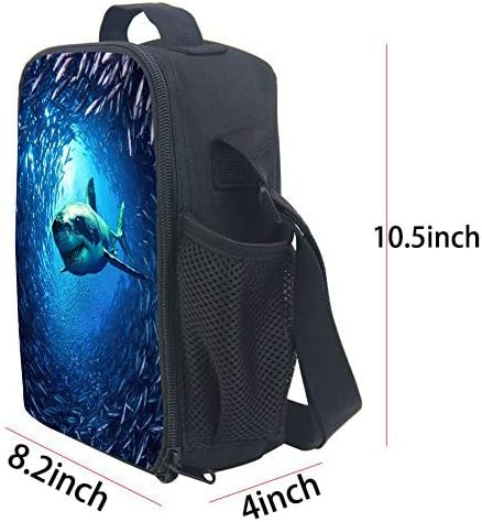 CAIWEI Animal Dinosaur Cat Shark Husky and Dolphin Insulated Lunch Box Cooler Bag (SHARK 1)...