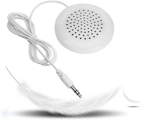3.5mm Mini Pillow Speaker, DIY Pillow Speaker, Pillow Speaker, 3.5mm Mini Stereo Speaker for MP3 Phone Portable CD (White)......