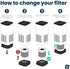A1 HEPA Air Purifier - Replacement Filter Pack of 2...
