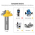 45 Degree Lock Miter Router Bit 1/2 Inch Shank.Woodworking Tools Joint Router Bits?Wood Milling Cutter Glue Joint Tools Set (1/2inch Shank, 1-3/8"...
