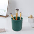 Round Ceramic Pen Holder for Desk Cute Pencil Cup Pot Desk Organizer for Girls Kids Makeup Brush Holder Dark Green...
