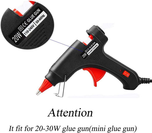 Black Hot Melt Glue Gun Stick Strips Baffo 20 Pcs 7.87'' Long 0.28'' Dia High Adhesive Hot Glue Sticks for Car Audio DIY Art Craft Home Office Pro...