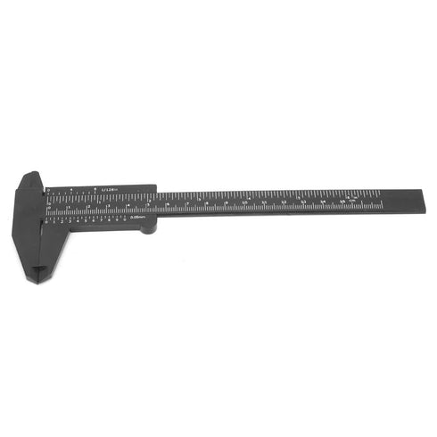 Plastic Vernier Caliper with Double Sided Scale High Accuracy 0.05mm Resolution 150mm for Eyebrow Stencil Makeup Student School Office Home(Black)...