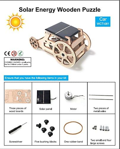 Wooden Solar Model Cars to build for kids 9-12, Educational Science Kits for Kids age 12-14, Gifts for 10+ year old boys Girls, Science experiment...