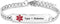 Red Medical Alert Bracelet for Women Men Emergency First Aid Health Alert Engraved Adjustable Stainless Steel Chain Bracelets...