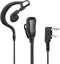 Two Way Radio Earpiece with PTT Compatible with Kenwood 2.5mm+3.5mm 2-Pin Walkie Talkie Headsets Single Wire Mic Headphone...