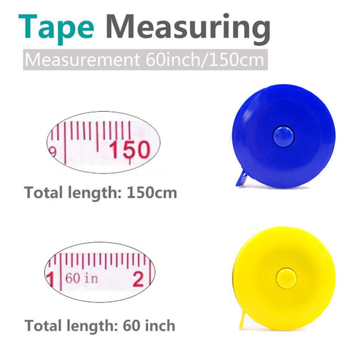 Retractable Double Scale Soft Tape Measure, 60"150CM 60inch Dual Sided Flexible Ruler Measuring Tape, Weight Loss Medical Body Sewing Tailor Dress...