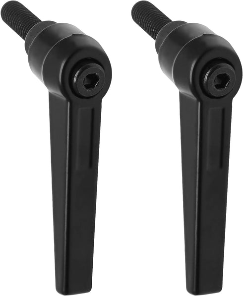 2pcs Adjustable Clamping Lever Handle M8 Lever Knob, M8 x 25mm Male Thread Adjustable Handles Push Button Ratchet Lever Knob, Threaded Bolt Handle...