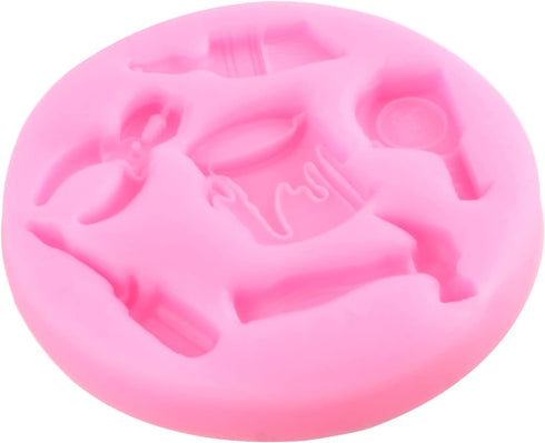 Construction Tools Fondant Silicone Molds Hand Tools Chocolate Mold For Cake Decorating Cupcake Topper Candy Chocolate Gum Paste Polymer Clay...