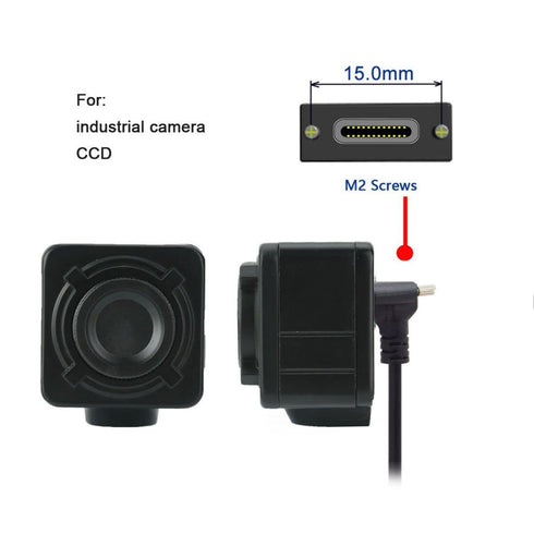 chenyang USB 3.0 to USB C 90 Degree Angled Data Cable with Panel Mount Screw for Industrial Camera 5.0M...